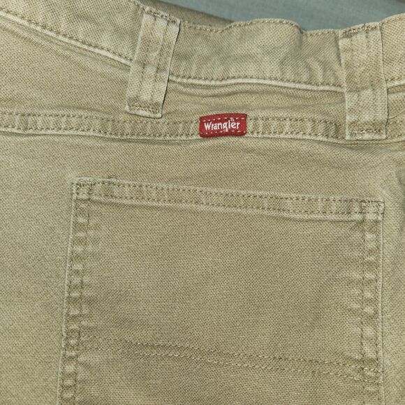 Wrangler Cargo Pants Men's 42x30 Tan Light Wash Straight Leg Cargo Pants - Picture 7 of 7